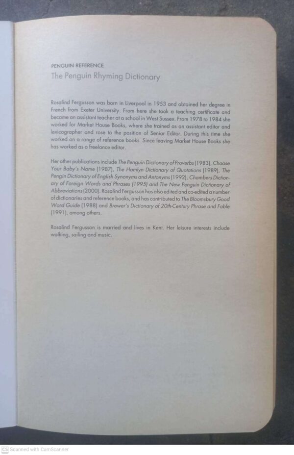 The Penguin Rhyming Dictionary — Rosalind Fergusson secondhand book
