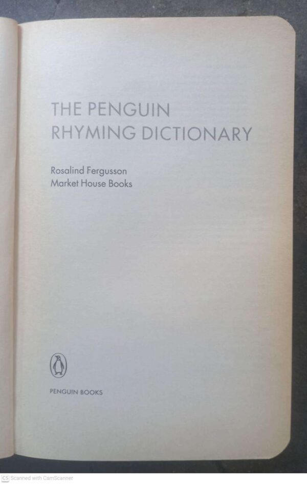 The Penguin Rhyming Dictionary — Rosalind Fergusson secondhand book