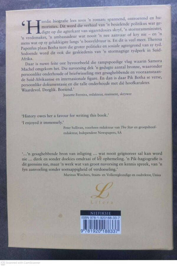 Pik Botha En Sy Tyd — Theresa Papenfus secondhand book