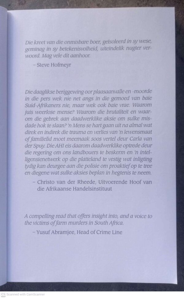 Plaasmoorde3 Plaasmoorde — Carla Van Der Spuy secondhand book