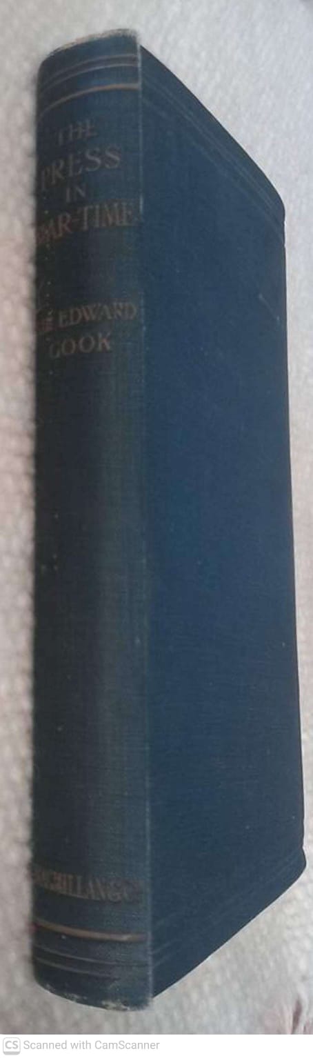 The Press In War-Time — Edward Cook secondhand book