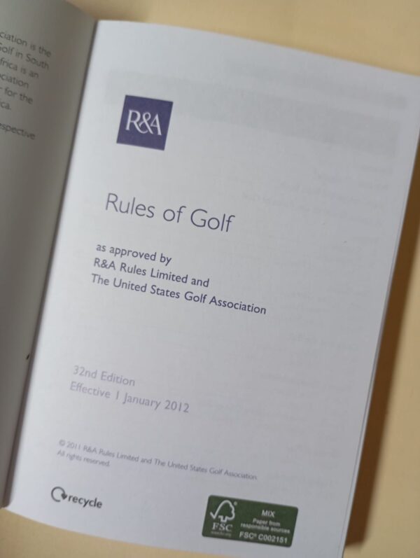 Rules Of Golf 2013-2015 – R&A secondhand book