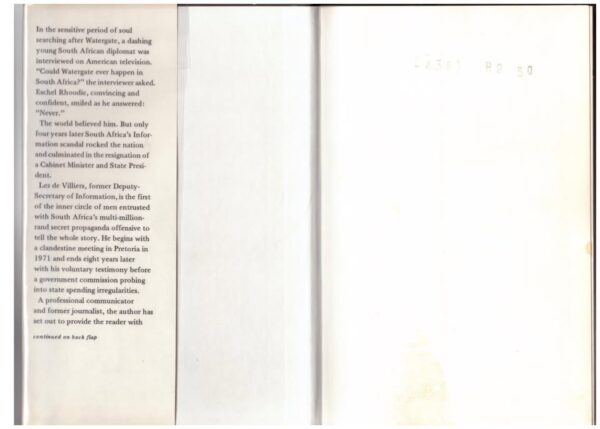 Secret Information3 Secret Information — Les De Villiers secondhand book