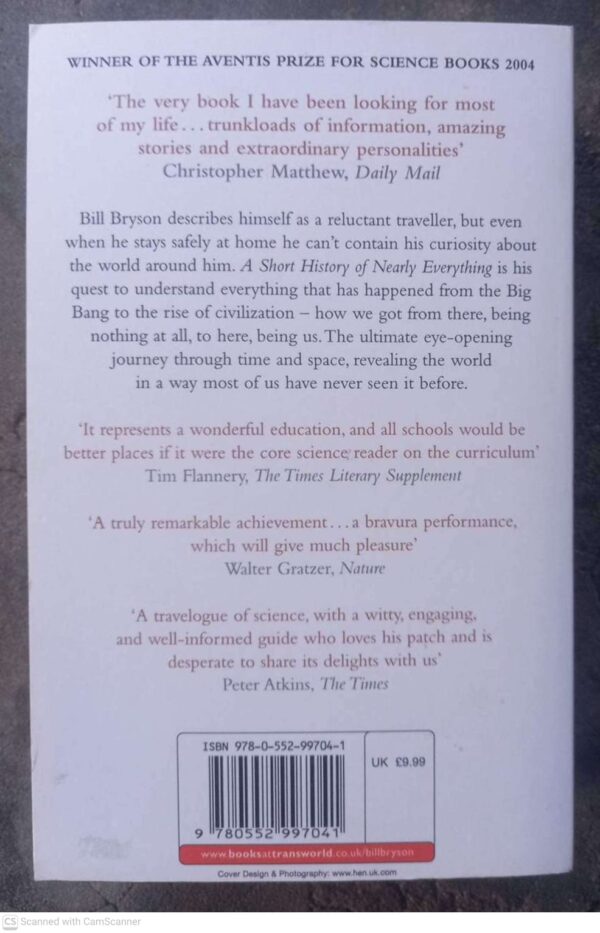 Short History of Nearly Everything2 A Short History Of Nearly Everything — Bill Bryson secondhand book