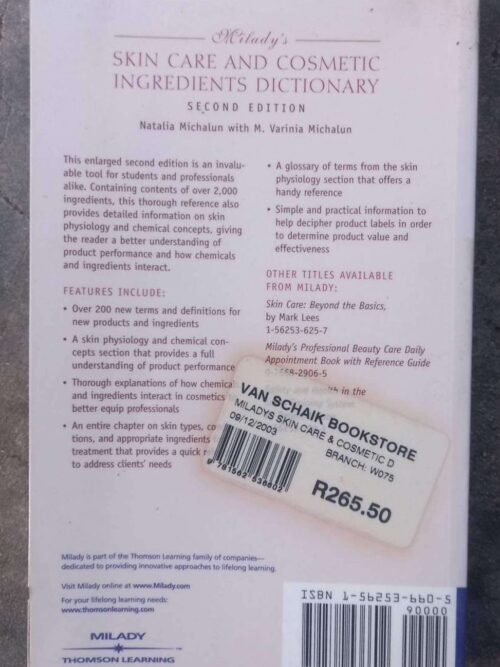 Skin Care And Cosmetic Ingredients Dictionary — Natalia Michalun, Varinia Michalun secondhand book