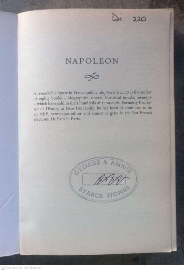 Napoleon: The Song Of Departure — Max Gallo secondhand book