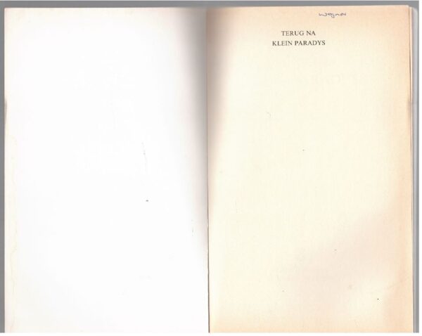 Terug Na Klein Paradys — Anton Döckel secondhand book