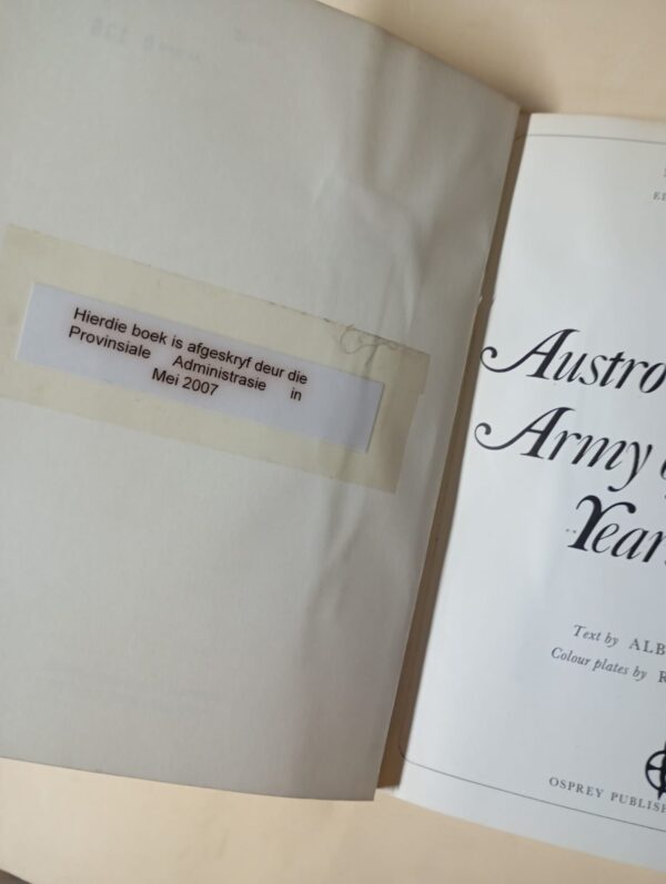 The Austro-Hungarian Army Of The Seven Years War – Albert Seaton secondhand book