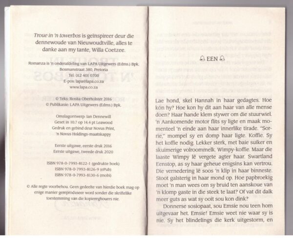 Troue In ‘n Towerbos — Rosita Oberholster secondhand book