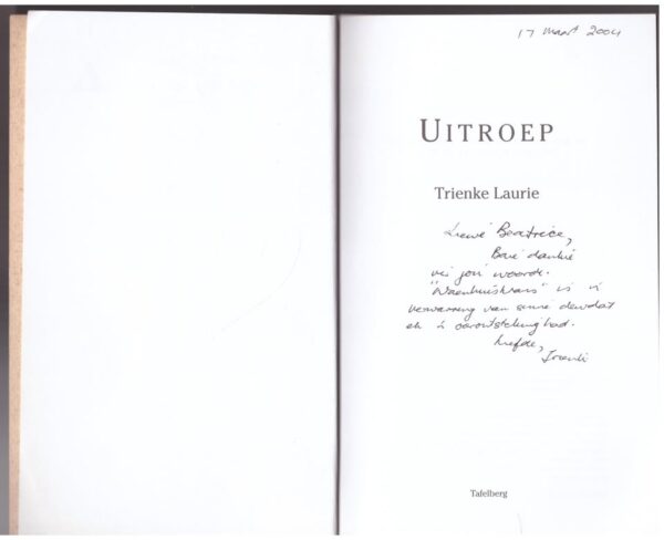 Uitroep — Trienke Laurie **GETEKEN** secondhand book