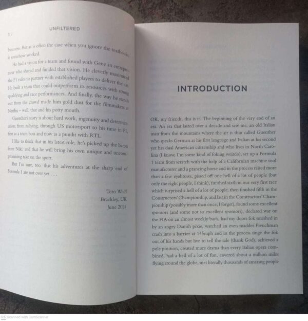 Unfiltered6 Unfiltered: My Incredible Decade In Formula 1 — Guenther Steiner secondhand book