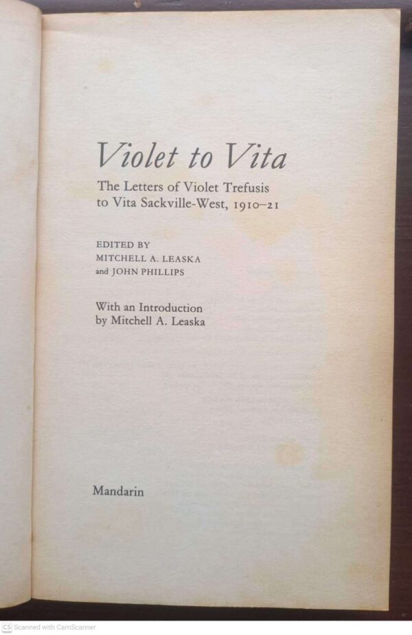 Violet to Vita3 Violet To Vita – Mitchell A. Leaska, John Phillips secondhand book