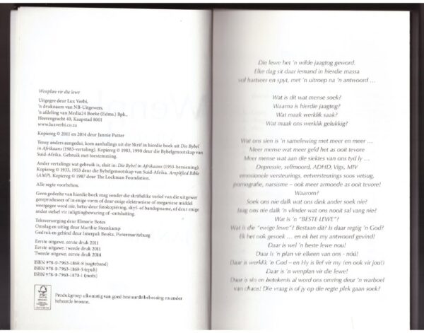 Wenplan Vir Die Lewe — Jannie Putter secondhand book