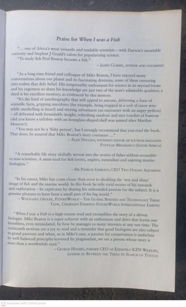 When I Was A Fish: Tales Of An Ichthyologist. — Mike Bruton secondhand book