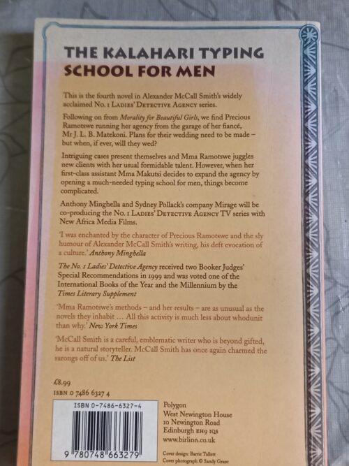 The Kalahari Typing School for Men – Alexander McCall Smith secondhand book