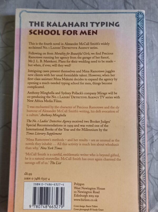 The Kalahari Typing School for Men – Alexander McCall Smith secondhand book