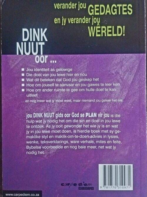 Jou Dink Nuut Gids Oor God Se Plan Vir Jou – Jannie Le Roux secondhand book