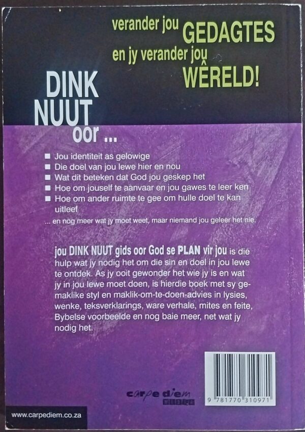 Jou Dink Nuut Gids Oor God Se Plan Vir Jou – Jannie Le Roux secondhand book