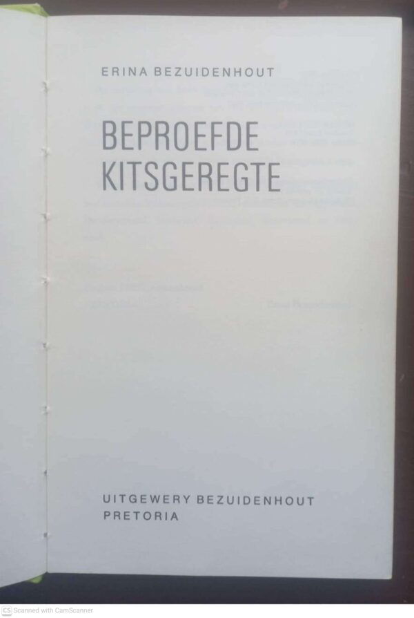 Beproefde Kitsgeregte — Erina Bezuidenhout secondhand book