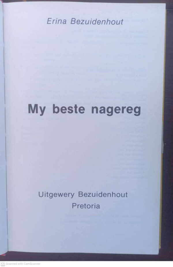 My Beste Nagereg – Erina Bezuidenhout secondhand book