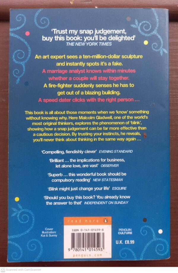 Blink: The Power Of Thinking Without Thinking — Malcolm Gladwell secondhand book