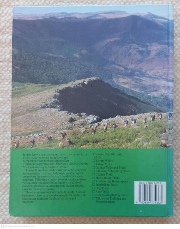The Complete Guide To Walks And Trails In Southern Africa — Jaynee Levy *SIGNED* secondhand book