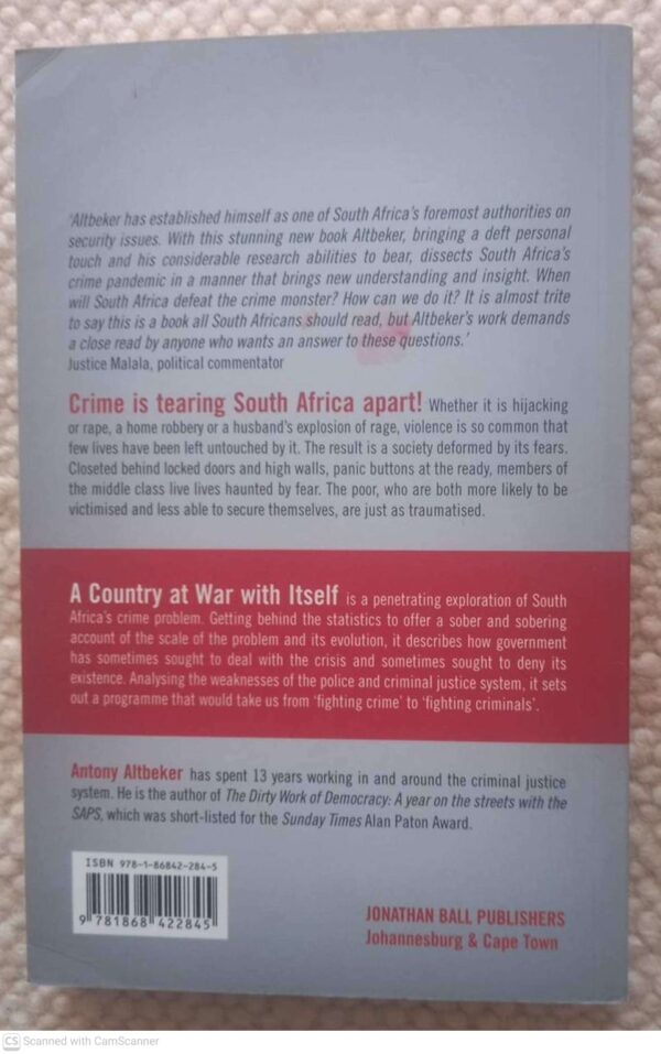 A Country At War With Itself – Antony Altbeker secondhand book