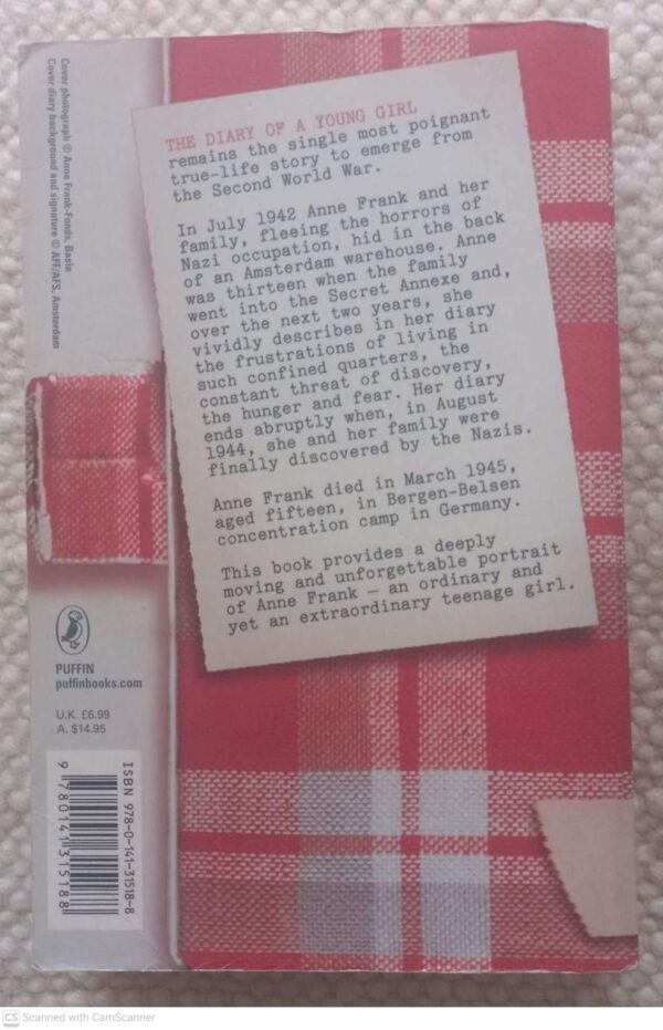 The Diary Of A Young Girl — Anne Frank secondhand book