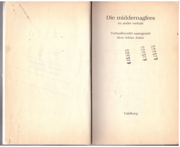 Die Middernagfees En Ander Verhale — Johan Anker secondhand book