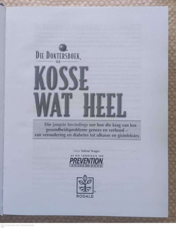 Die Doktersboek Van Kosse Wat Heel — Selene Yeager secondhand book