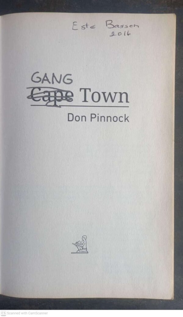 Gang Town — Don Pinnock secondhand book