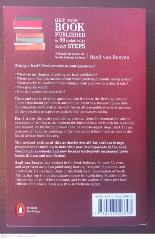 Get Your Book Published In 30 (Relatively) Easy Steps — Basil Van Rooyen secondhand book