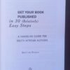 Get Your Book Published In 30 (Relatively) Easy Steps — Basil Van Rooyen secondhand book
