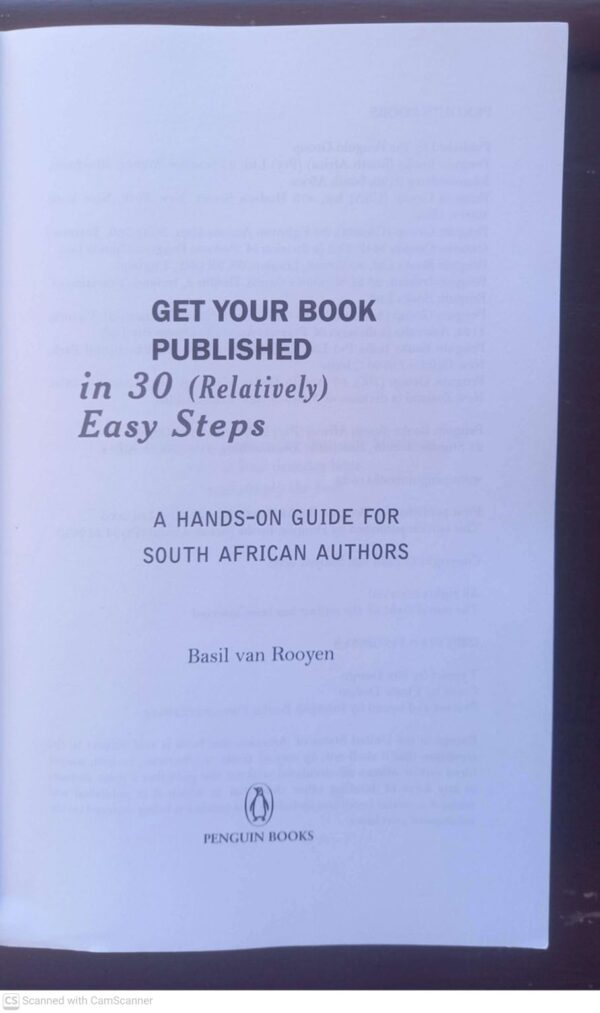 Get Your Book Published In 30 (Relatively) Easy Steps — Basil Van Rooyen secondhand book