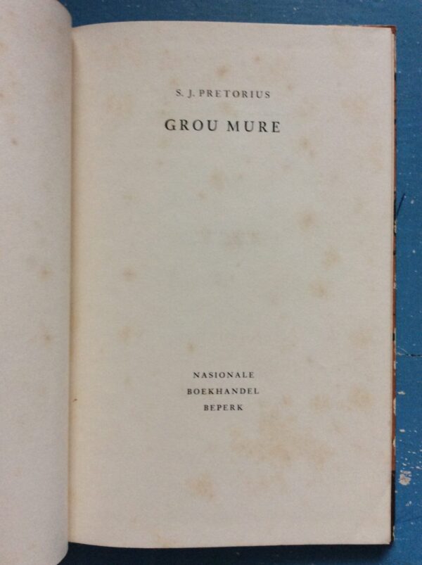 Grou Mure – S. J. Pretorius secondhand book
