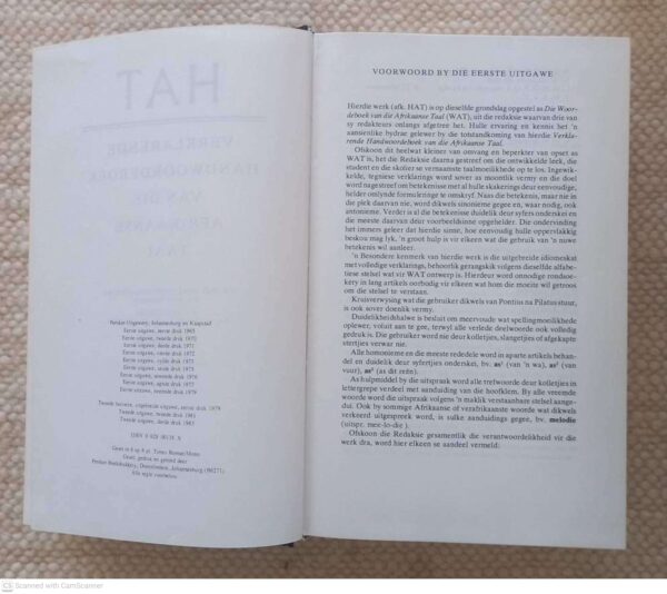 HAT: Verklarende Handwoordeboek Van Die Afrikaanse taal — Odendaal, Schoonees, Swanepoel secondhand book
