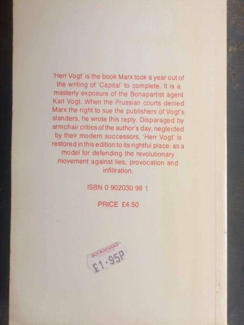 Herr Vogt: A Spy In The Workers’ Movement — Karl Marx secondhand book