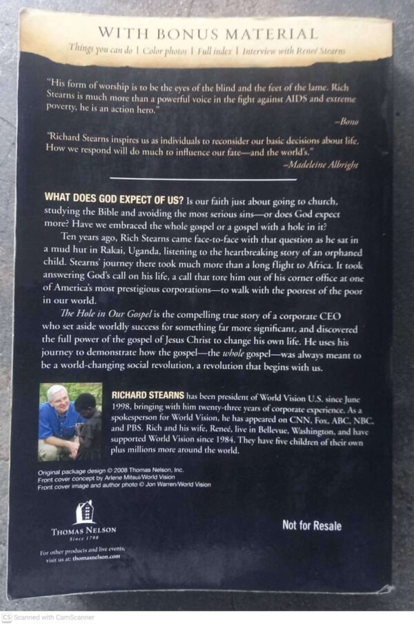 Hole in Our Gospel2 The Hole In Our Gospel — Richard Stearns secondhand book