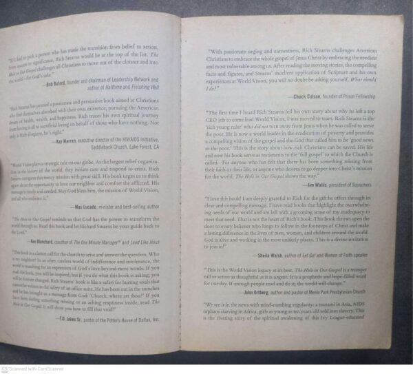 Hole in Our Gospel4 The Hole In Our Gospel — Richard Stearns secondhand book