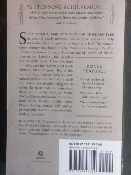 Miss Peregrine’s Peculiar Children: Hollow City — Ransom Riggs secondhand book