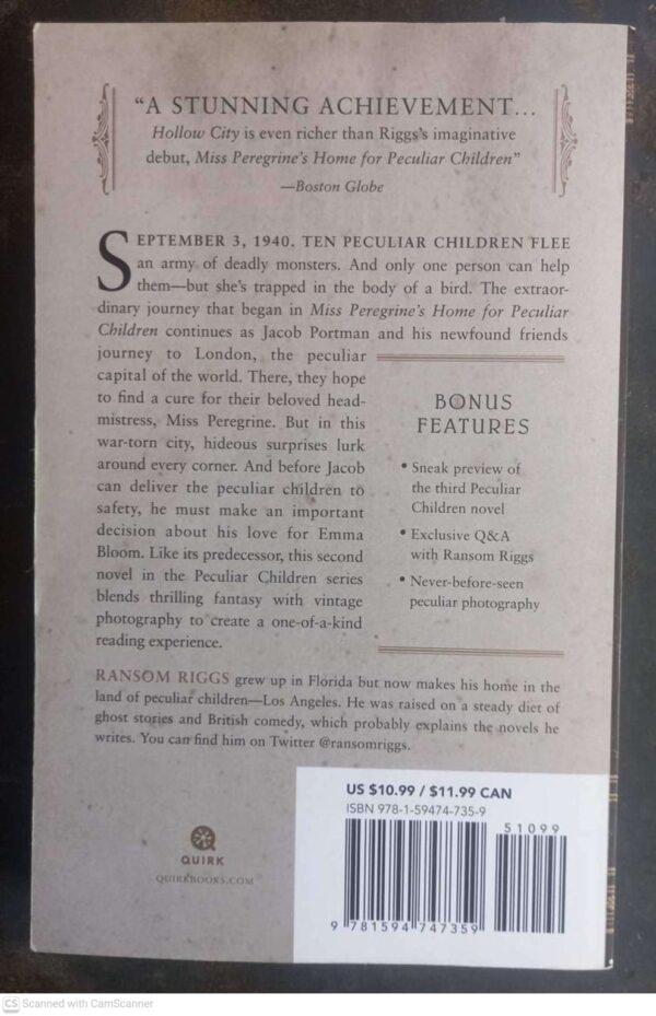 Miss Peregrine’s Peculiar Children: Hollow City — Ransom Riggs secondhand book
