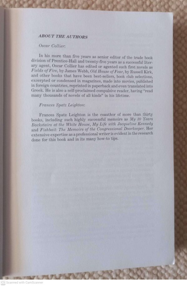 How To Write And Sell Your First Novel — Oscar Collier, Frances Spatz Leighton secondhand book