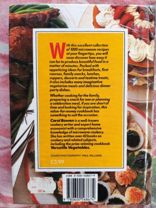 1000 Microwave Recipe Cookbook – Carol Bowen secondhand book