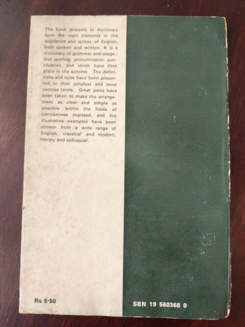 An ABC Of English Usage – H. A. Treble, G. H. Vallins secondhand book