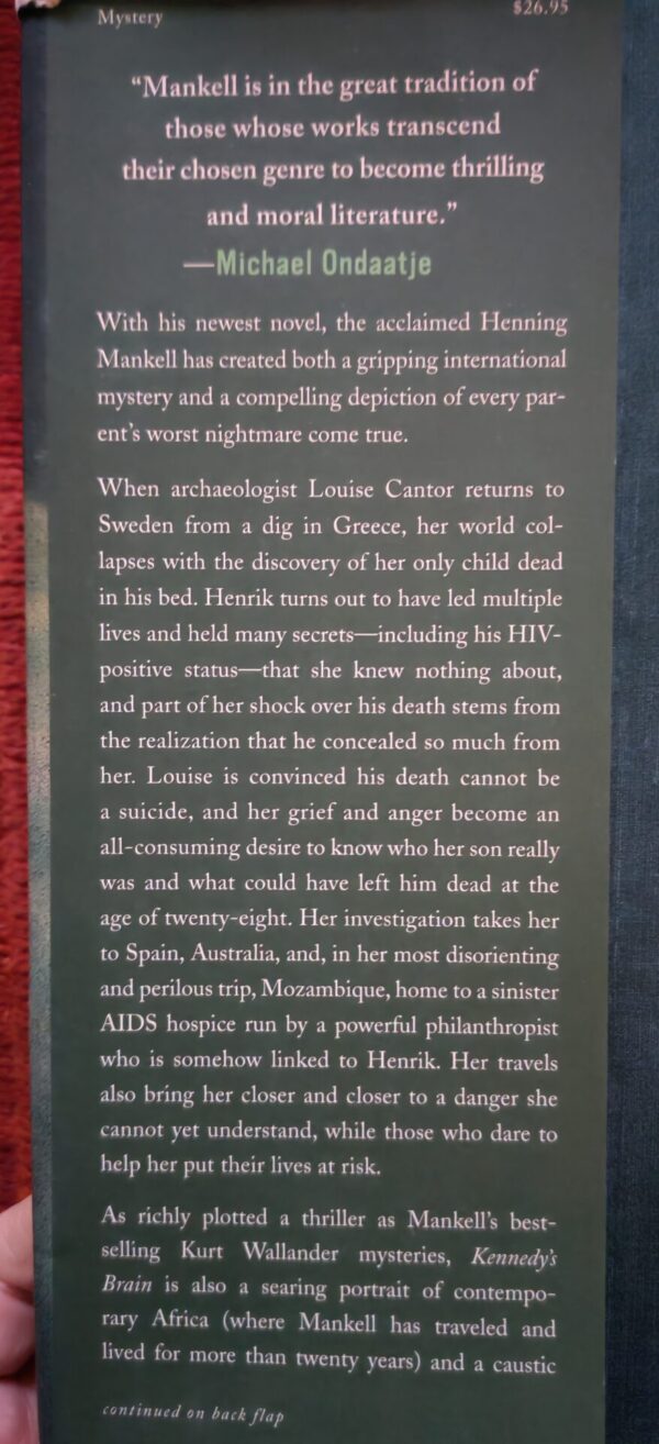 Kennedy’s Brain – Henning Mankell secondhand book