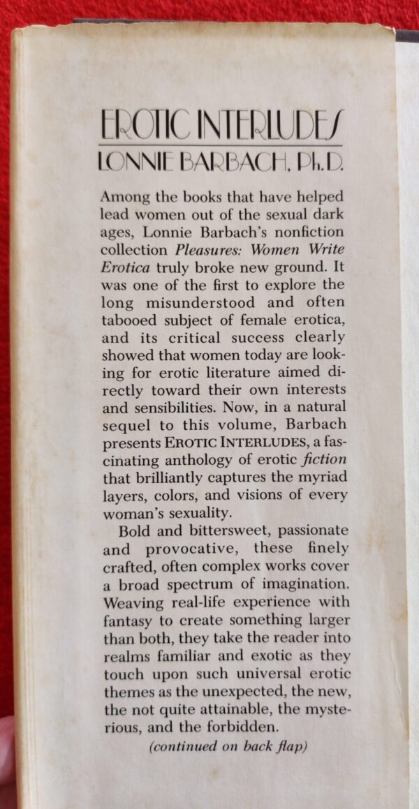 Erotic Interludes: Takes Told By Women – Lonnie Barbach secondhand book