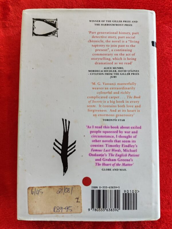 The Book Of Secrets – M. G. Vassanji secondhand book