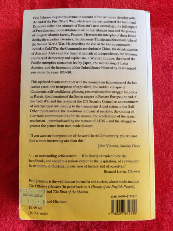 A History Of The Modern World – Paul Johnson secondhand book
