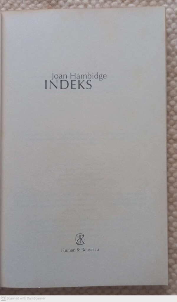Indeks — Joan Hambidge secondhand book