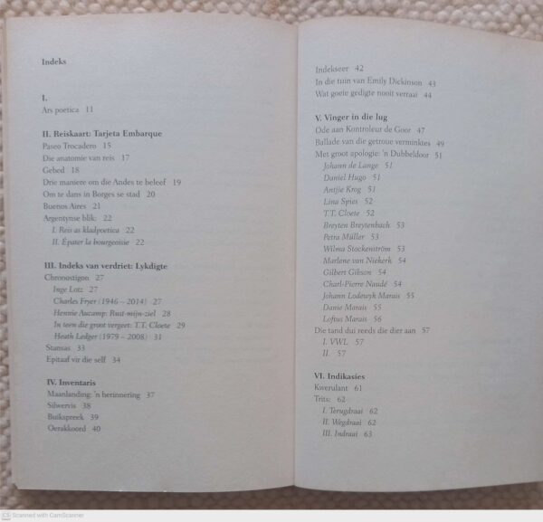 Indeks — Joan Hambidge secondhand book